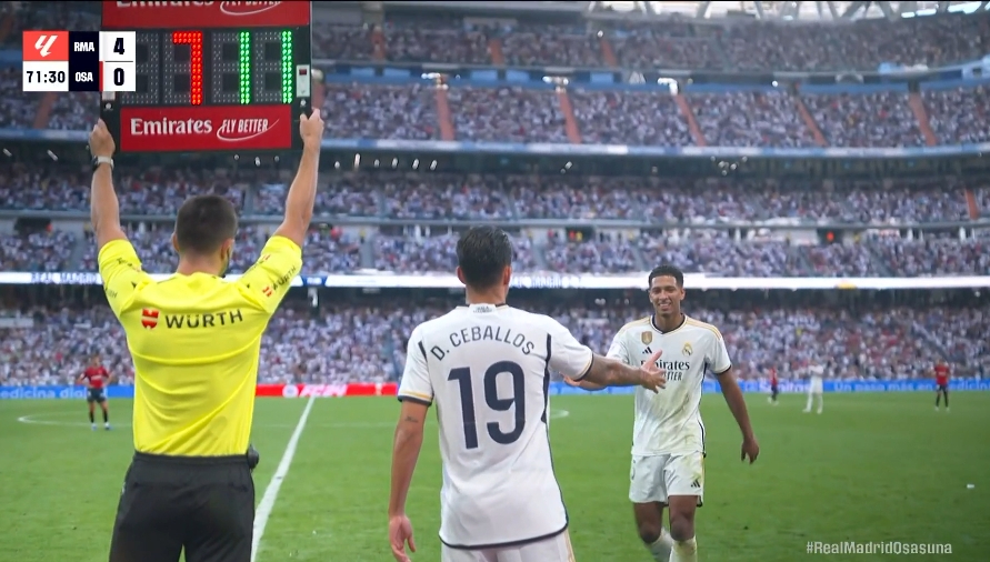 The new king of BernabeuBellingham was replaced to accept applause